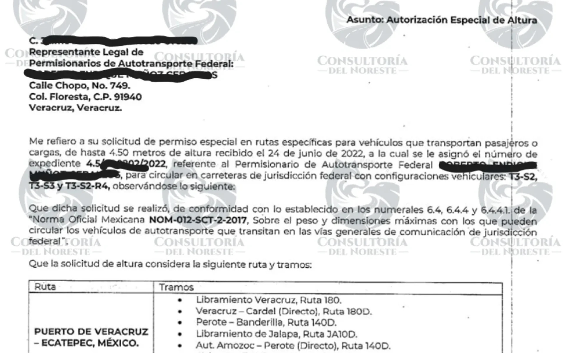 PERMISO DE ALTURA